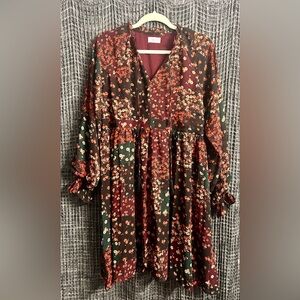 Pink Lily Gentle Persuasion Patchwork Mini Dress